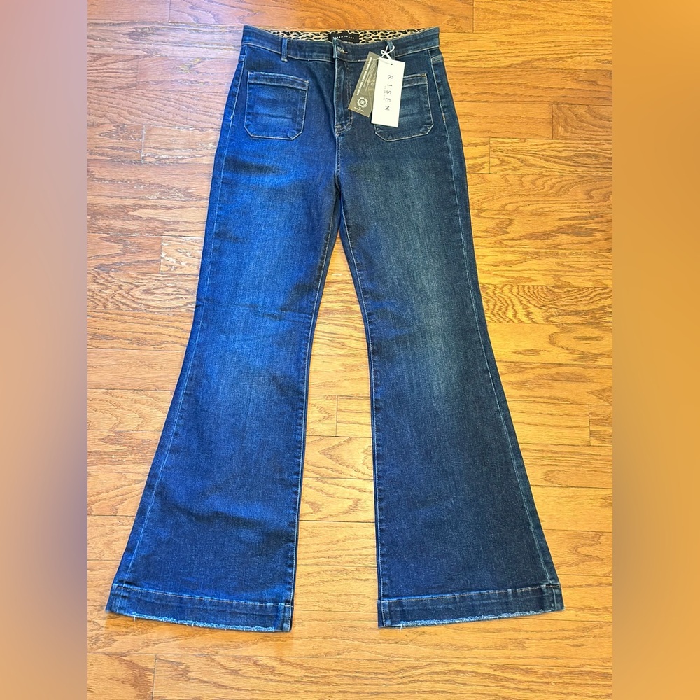 Risen Women’s High Rise Jeans Sz 15 NWT Boot Cut w/ Front Patch Pockets